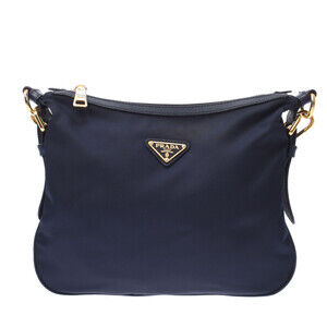 PRADA Navy Blue Nylon Shoulder Bag